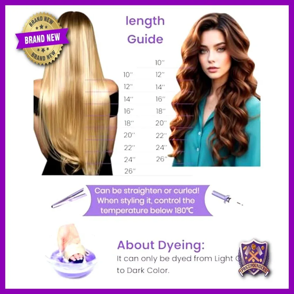 18-Inch Real Human Hair Tape-In Extensions, 50g Lightweight Invisible